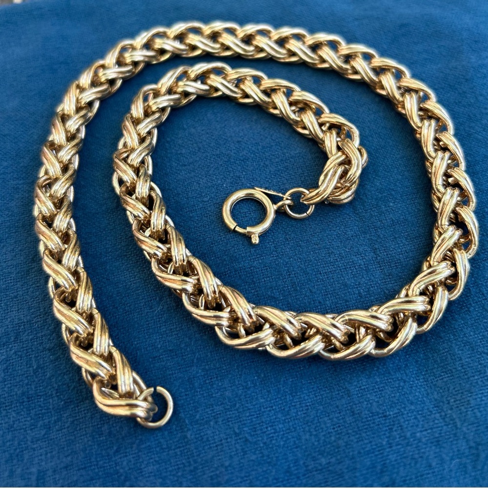 VINTAGE 80’s Napier Brand choker, necklace, gold tone